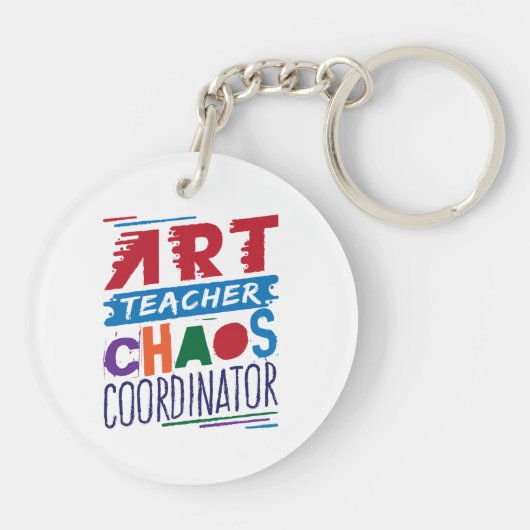 Art Teacher Chaos-Koordinator Schlüsselanhänger (Rückseite)