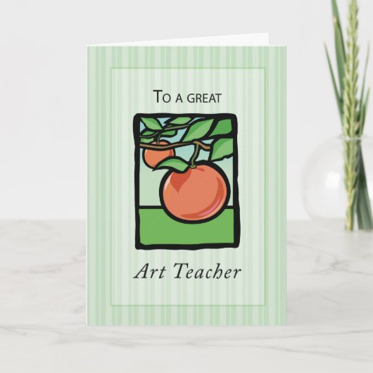 Art Teacher Danke, Apple Dankeskarte (Vorderseite)