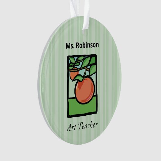 Art Teacher Danke, Apple Ornament (Vorderseite)