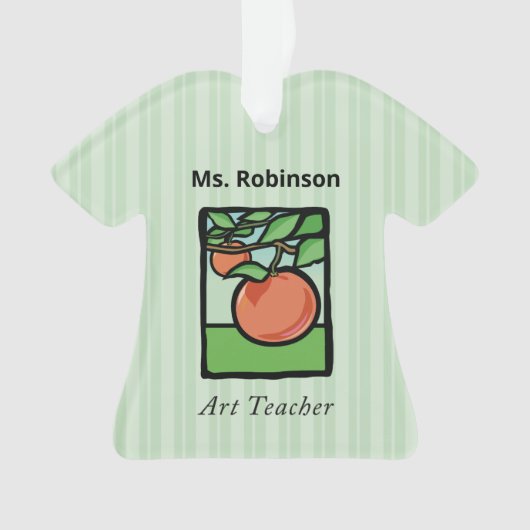 Art Teacher Danke, Apple Ornament (Vorderseite)