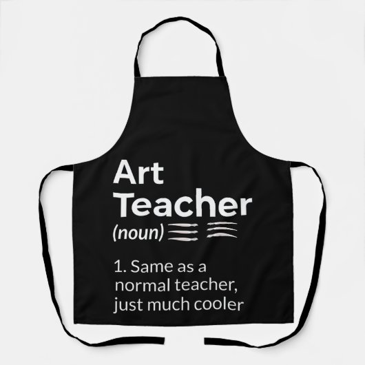 Art Teacher Definition Funny Artist Artistic Lover Schürze (Vorderseite)