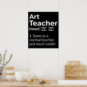 Art Teacher Definition Funny Artistic Lover Poster (Küche)