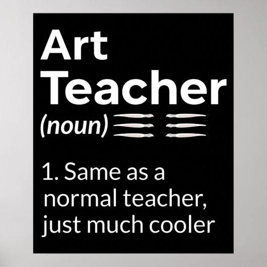 Art Teacher Definition Funny Artistic Lover Poster (Vorne)
