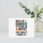 Art Teacher Funny Skills Crazy Postkarte (Stehend Vorderseite)