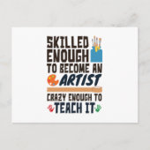 Art Teacher Funny Skills Crazy Postkarte (Vorderseite)