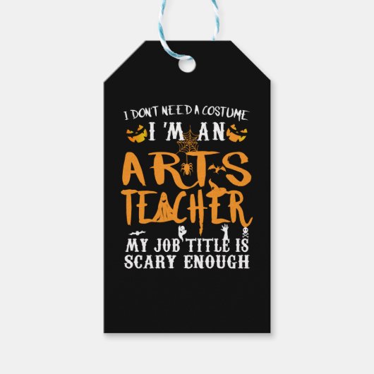 Art Teacher Halloween Funny Kostüm Geschenkanhänger (Vorderseite)