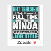 Art Teacher Job Titel Beruf Funny Creative Aufkleber (Blatt)