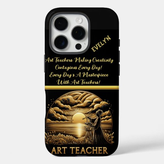 Art Teacher Malen eines ruhigen Sonnenuntergangs Case-Mate iPhone Hülle (Rückseite)