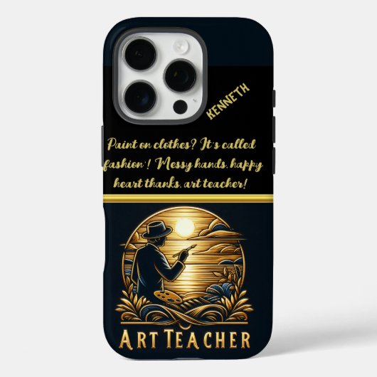 Art Teacher Malen eines Sonnenuntergangs Case-Mate iPhone Hülle (Rückseite)