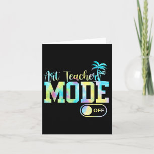 Art Teacher Modus aus T-Shirts Gefärbte Krawatte l Karte