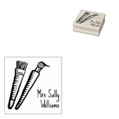 Art Teacher Name Stamp - Square Signature Stamper Gummistempel (Stempel)