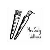 Art Teacher Name Stamp - Square Signature Stamper Gummistempel (Prägung)