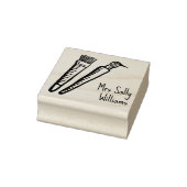 Art Teacher Name Stamp - Square Signature Stamper Gummistempel (Stempel)