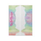 Art Teacher Note Pad, Wasserfarben, Lehrergeschenk Notizblock (Rotiert)