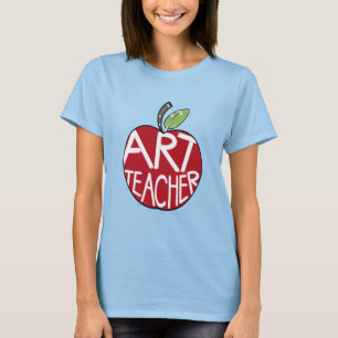 Art Teacher Painted Apple & Paint Brushs T-Shirt