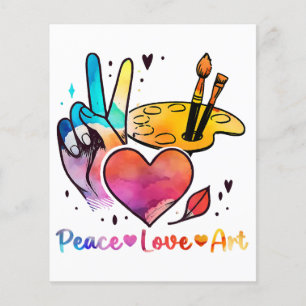 Art Teacher Peace Liebe Art für Künstler und Maler