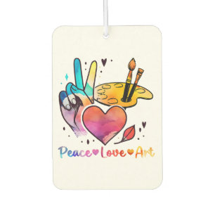 Art Teacher Peace Liebe Art für Künstler und Maler Autolufterfrischer