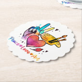 Art Teacher Peace Liebe Art für Künstler und Maler Untersetzer (angewinkelt)