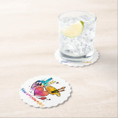 Art Teacher Peace Liebe Art für Künstler und Maler Untersetzer (Vor Ort)