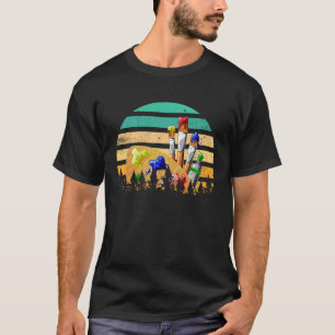 Art Teacher Retro Pinsel Vintag Retro Pinakothek Z T-Shirt