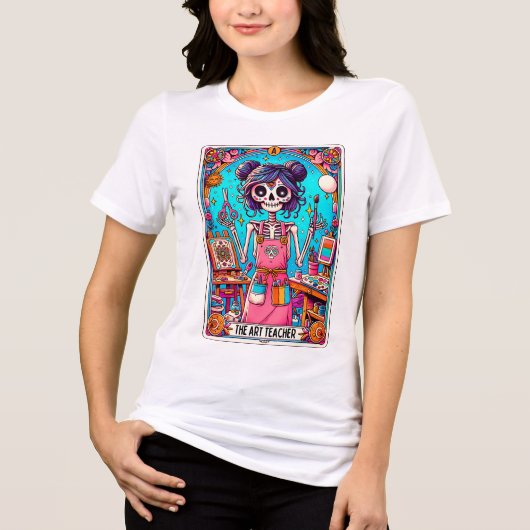 Art Teacher Tarot Card Tri-Blend Shirt (Vorderseite)