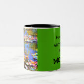 Art Teacher Tasse, Monet, Geschenk für Lehrer Zweifarbige Tasse (Mittel)