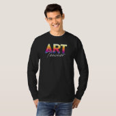 Art Teacher Tie Dye Pencil Teach Love Inspire Back T-Shirt (Vorne ganz)