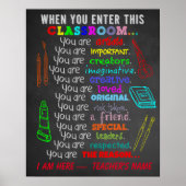 Art Teacher - Wenn Sie diese Klassenregeln eingebe Poster (Vorne)