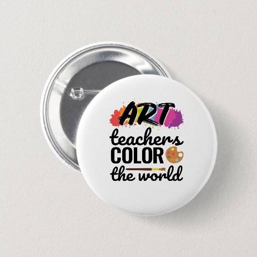 Art Teachers Colour the World Teacher Button (Vorne & Hinten)