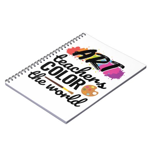 Art Teachers Colour the World Teacher Wertschätzun Notizblock (Linke Seite)