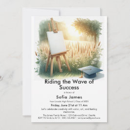 Art Theme Graduation Party Invitation Einladung