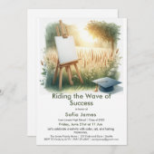 Art Theme Graduation Party Invitation Einladung (Vorne/Hinten)