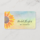 Art Therapeut farbenfrohe Sonnenblume Visitenkarte (Vorderseite)