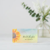 Art Therapeut farbenfrohe Sonnenblume Visitenkarte (Stehend Vorderseite)