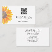 Art Therapeut QR Code Business Card Visitenkarte (Vorne/Hinten)