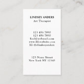 Art Therapist Rainbow Colored Tree Visitenkarte (Rückseite)