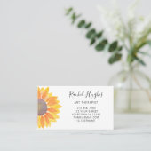 Art Therapist Sonnenblume Visitenkarte (Stehend Vorderseite)