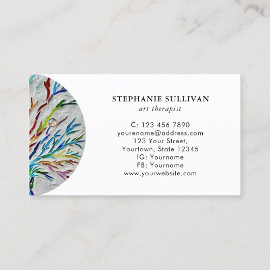 Art Therapist Tree of Life Visitenkarte (Rückseite)