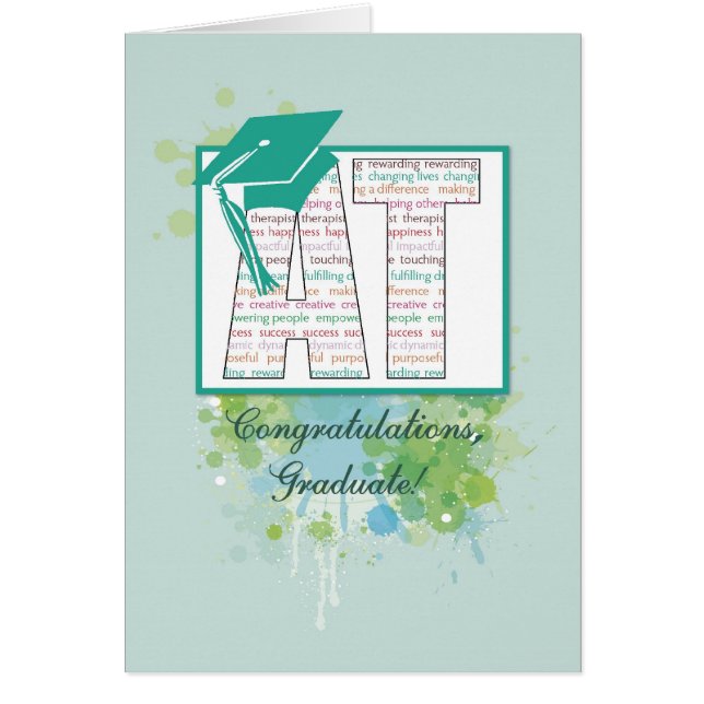 Art Therapy Abschluss Herzlichen Glückwunsch, AT H (Vorne)