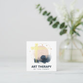 Art Therapy Abstrakt Square Business Card Quadratische Visitenkarte (Stehend Vorderseite)