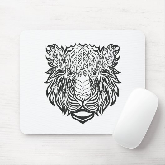 Art-Tiger-Kopf Mousepad (Mit Mouse)