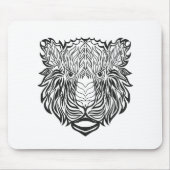 Art-Tiger-Kopf Mousepad (Vorne)