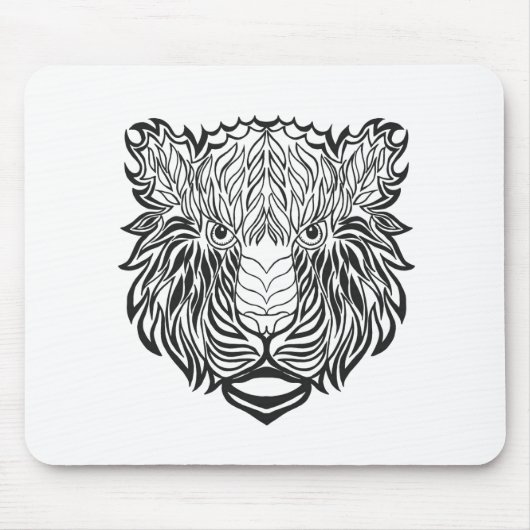 Art-Tiger-Kopf Mousepad (Vorne)