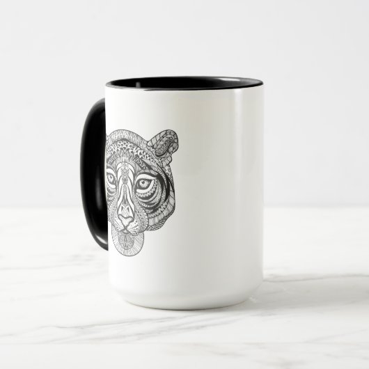 Art-Tiger Tasse (Vorderseite Links)