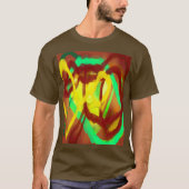 Art Top-Design mit braunen gelben T-Shirt (Vorderseite)