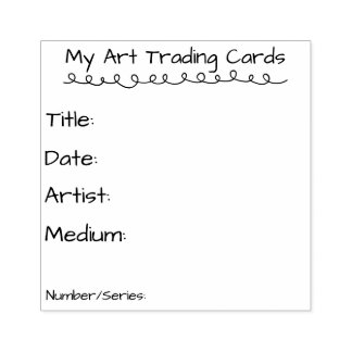Art Trading Card Information Stamp Gummistempel