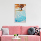Art Tree Watercolor, handgemalt, Abstrakt Leinwanddruck (Insitu (Wohnzimmer))