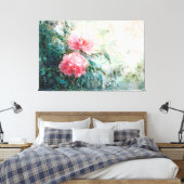 *~* Art TV2 2 PINK PEONY Stretched Canvas Print Leinwanddruck (Insitu (Schlafzimmer))