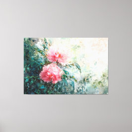 *~* Art TV2 2 PINK PEONY Stretched Canvas Print Leinwanddruck