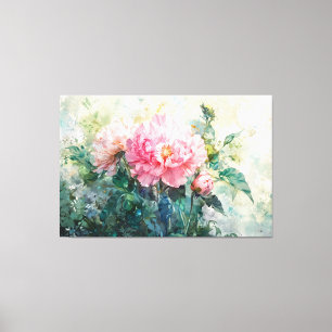 *~* Art TV2 Zarte PFINGSTROSE Gespannter Leinwand